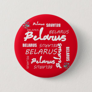 Badge Rond 5 Cm Bleuet National Biélorusse