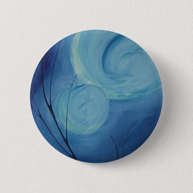Badge Rond 5 Cm bleus intenses (Devant)