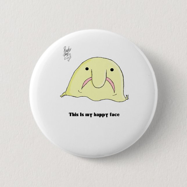 Badge Rond 5 Cm Blobfish (Devant)