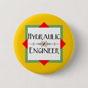 Badge Rond 5 Cm Bloc de l'ingénieur hydraulique