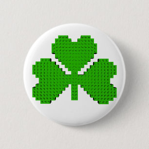 Badge Rond 5 Cm Blocs de construction shamrock Dessin