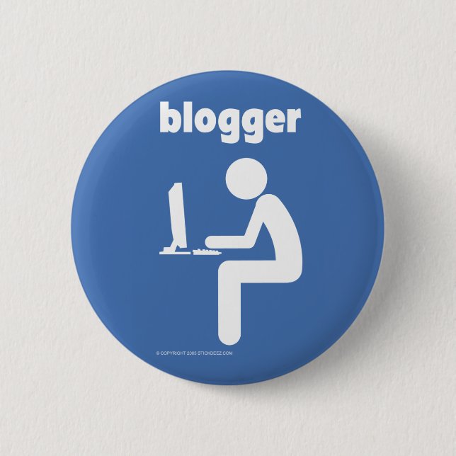 Badge Rond 5 Cm Blogger-couleur (Devant)
