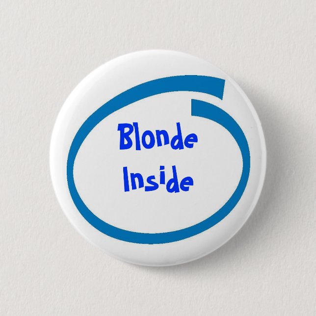 Badge Rond 5 Cm Blonde à l'intérieur (Devant)
