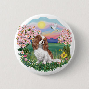 Badge Rond 5 Cm Blossoms - Blenheim Cavalier