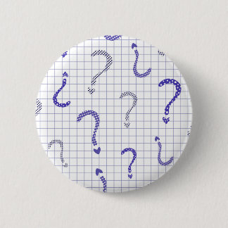 Badge Rond 5 Cm Blue question mark seamless pattern