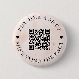 Badge Rond 5 Cm Blush Pink Achetez-lui une prise Elle noue le noeu