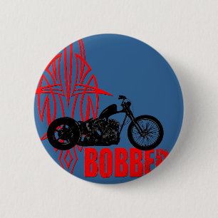 Badge Rond 5 Cm Bobber Motorbike
