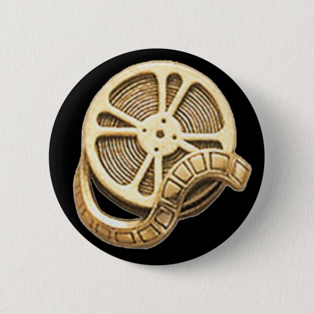 Badge Rond 5 Cm Bobine de film d'or d'OPUS (Devant)