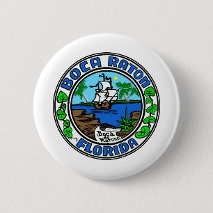 Badge Rond 5 Cm Boca Raton Floride