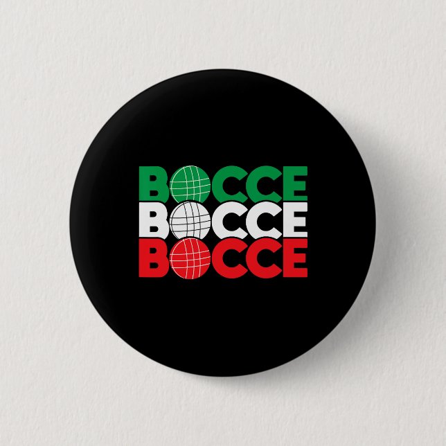 Badge Rond 5 Cm Bocce - Enthousiaste de jeu de Byll Bowling de pel (Devant)