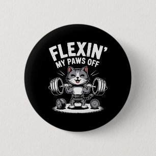 Badge Rond 5 Cm Bodybuilding Chat Propriétaire Fitness Workout Gym