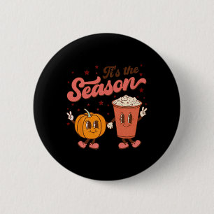 Badge Rond 5 Cm Boho Super C'Est La Saison Mignonne Citrouille Épi
