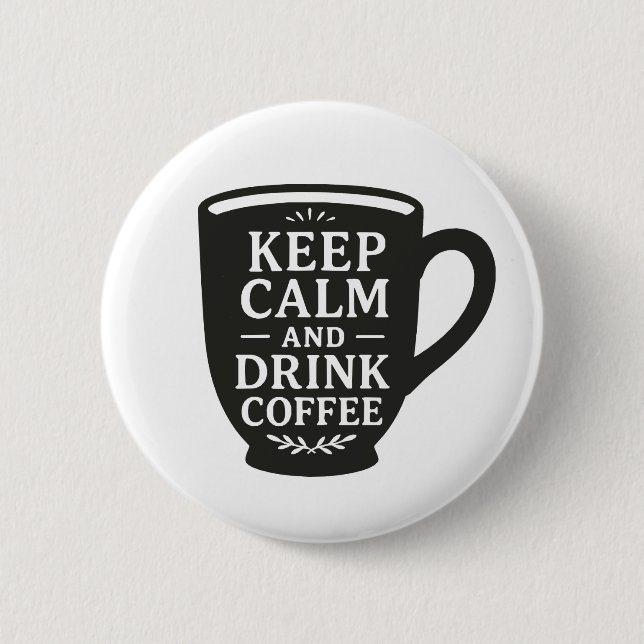 Badge Rond 5 Cm Boire du café (Devant)