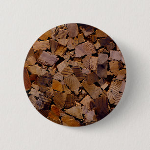 Badge Rond 5 Cm Bois   cabine rustique   grain de bois   arbre