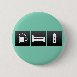 Badge Rond 5 Cm Boisson, sommeil et salons de coiffure