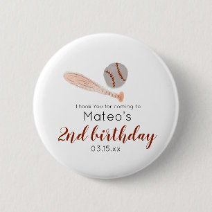 Badge Rond 5 Cm Boîte de faveur de sport de baseball vintage migno