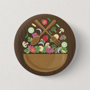 Badge Rond 5 Cm Bol végétal rétro
