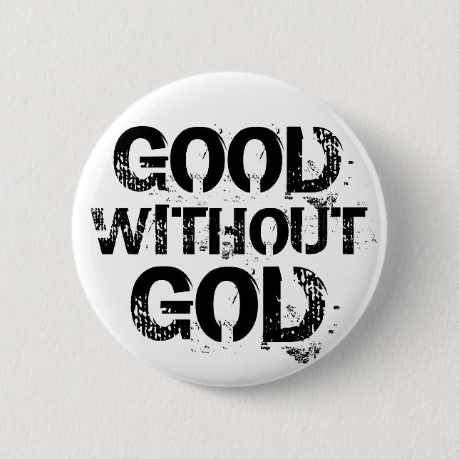 Badge Rond 5 Cm Bon sans bouton de Dieu (Devant)
