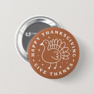 Badge Rond 5 Cm Bon thanksgiving merci