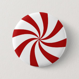 Badge Rond 5 Cm Bonbon à la menthe poivrée - bouton