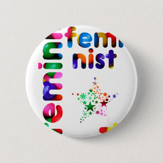 Badge Rond 5 Cm Bonbon mou féministe