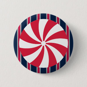 Badge Rond 5 Cm Bonbons à la menthe poivrée