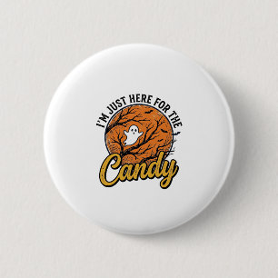 Badge Rond 5 Cm Bonbons Halloween Fantôme Conception Vectorielle V