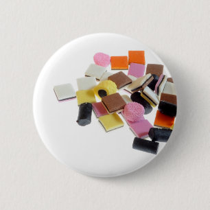 Badge Rond 5 Cm Bonbons Licorice avec espace de copie