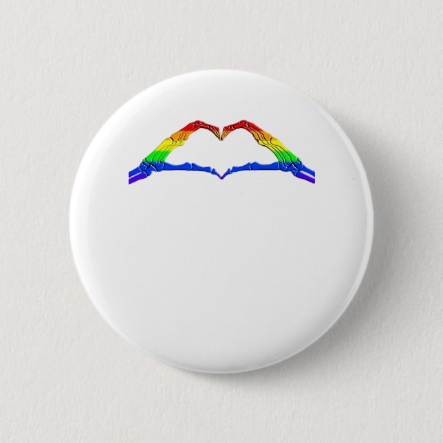 Badge Rond 5 Cm Bone Hands Heart Classic (Devant)
