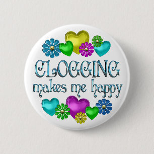 Badge Rond 5 Cm Bonheur obstruant