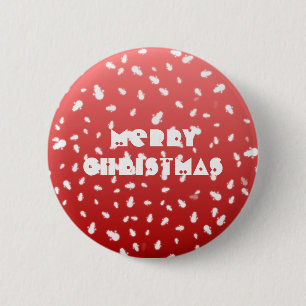 Badge Rond 5 Cm Bonhomme de neige de Noël