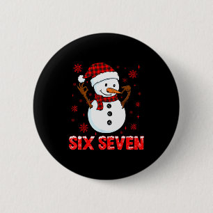 Badge Rond 5 Cm Bonhomme de neige Six Sept Mème Argot 6 7 Drôle 67