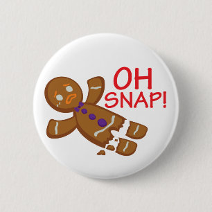 Badge Rond 5 Cm Bonhomme en pain d'épice