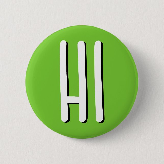 Badge Rond 5 Cm Bonjour . (Devant)