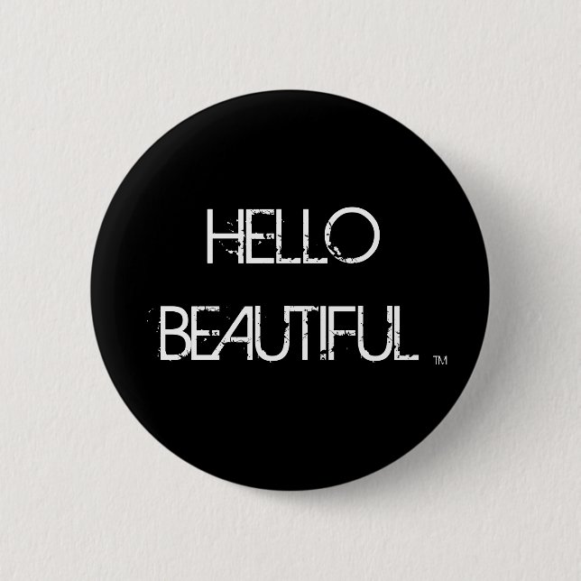 BADGE ROND 5 CM BONJOUR BEAU, TM (Devant)