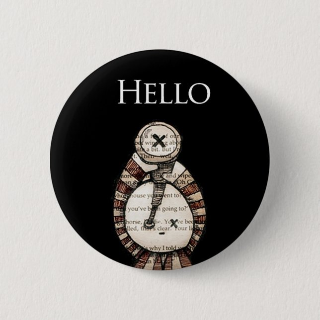 Badge Rond 5 Cm "Bonjour…" bouton (Devant)