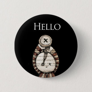 Badge Rond 5 Cm "Bonjour…" bouton