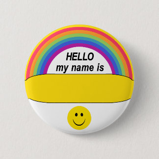 Badge Rond 5 Cm Bonjour bouton heureux