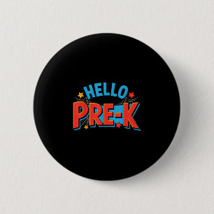 Badge Rond 5 Cm Bonjour équipe préscolaire pré-maternelle araignée
