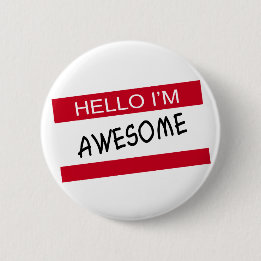 Badge Rond 5 Cm Bonjour, Je Suffis