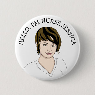 Badge Rond 5 Cm Bonjour, Je suis Infirmière Ajouter Nom