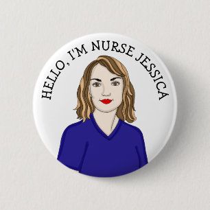 Badge Rond 5 Cm Bonjour, Je suis Infirmière Ajouter Nom