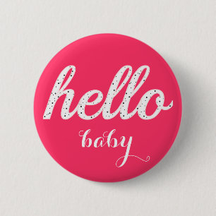 Badge Rond 5 Cm Bonjour mignonne couleur Bonjour Faveurs