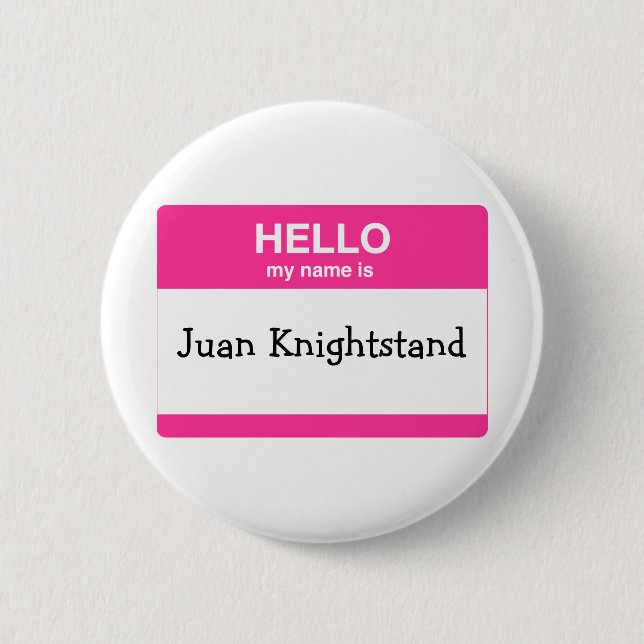 Badge Rond 5 Cm Bonjour, mon nom est étiquette (Devant)