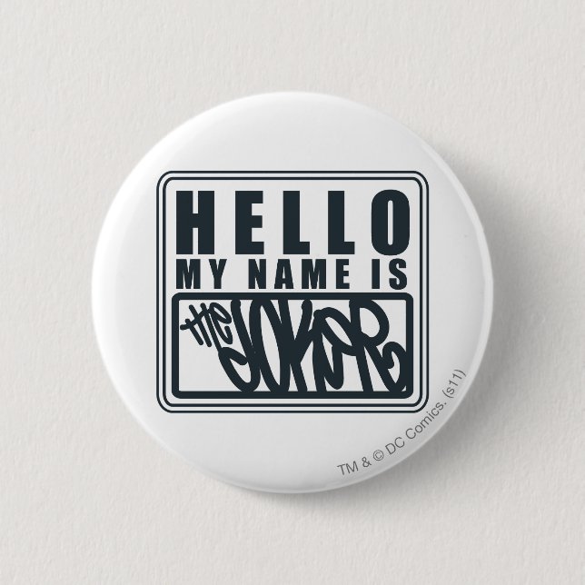 Badge Rond 5 Cm Bonjour Mon nom est le Joker (Devant)