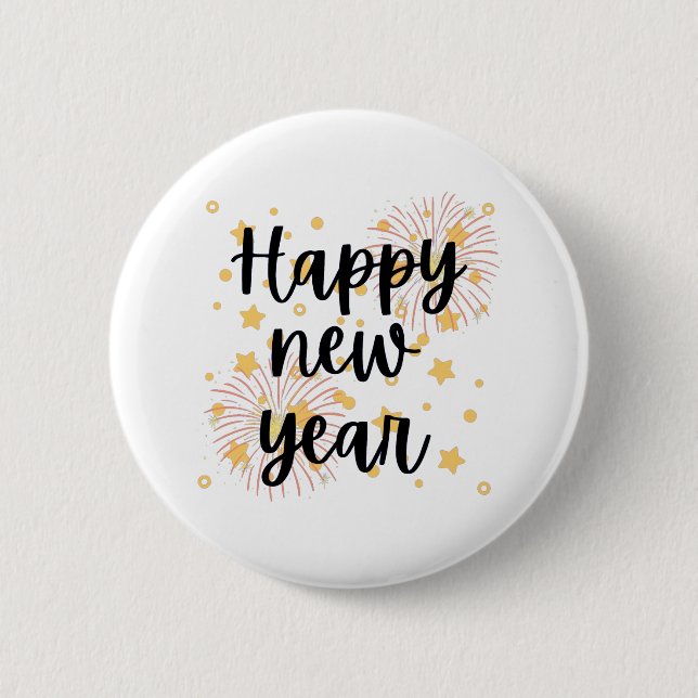 Badge Rond 5 Cm Bonne année (Devant)