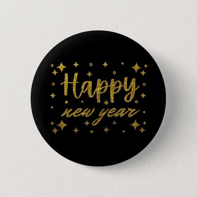 Badge Rond 5 Cm Bonne Année (Devant)