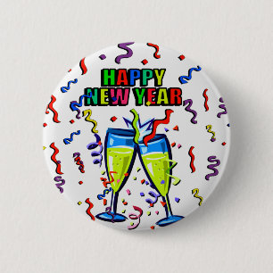Badge Rond 5 Cm Bonne année