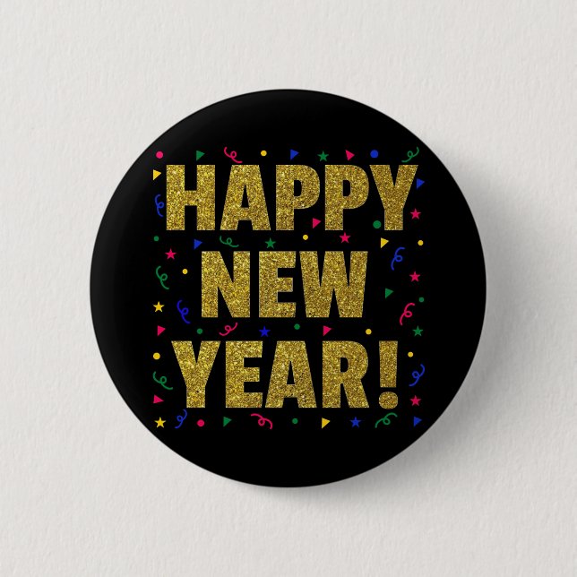 Badge Rond 5 Cm Bonne année (Devant)