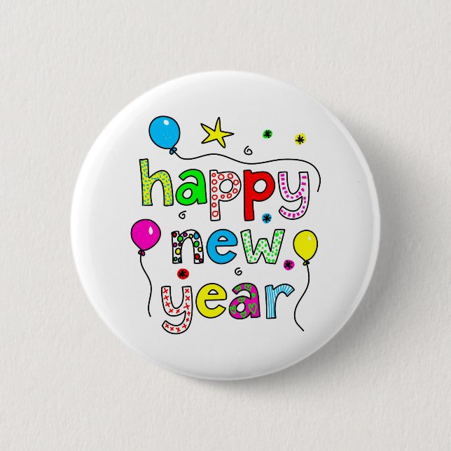 Badge Rond 5 Cm Bonne année (Devant)